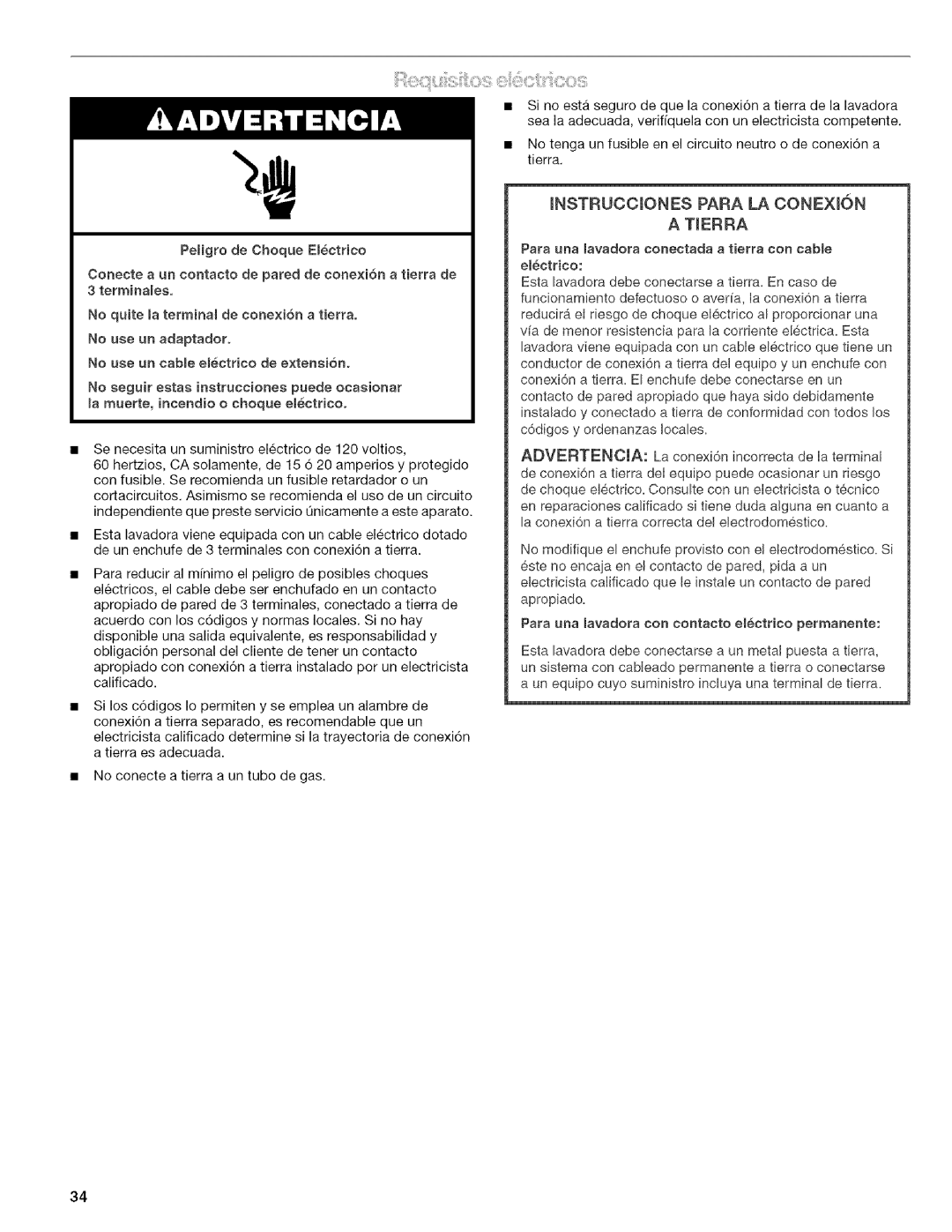 Kenmore 4753 manual Instrucciones Para LA CONEXI6N Tiefira 