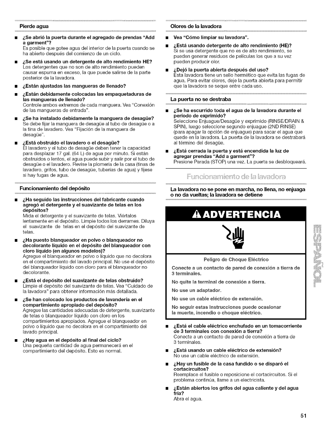 Kenmore 4753 manual Se esta usando un detergente de alto rendimiento HE?, Funcionamiento del depbsito 