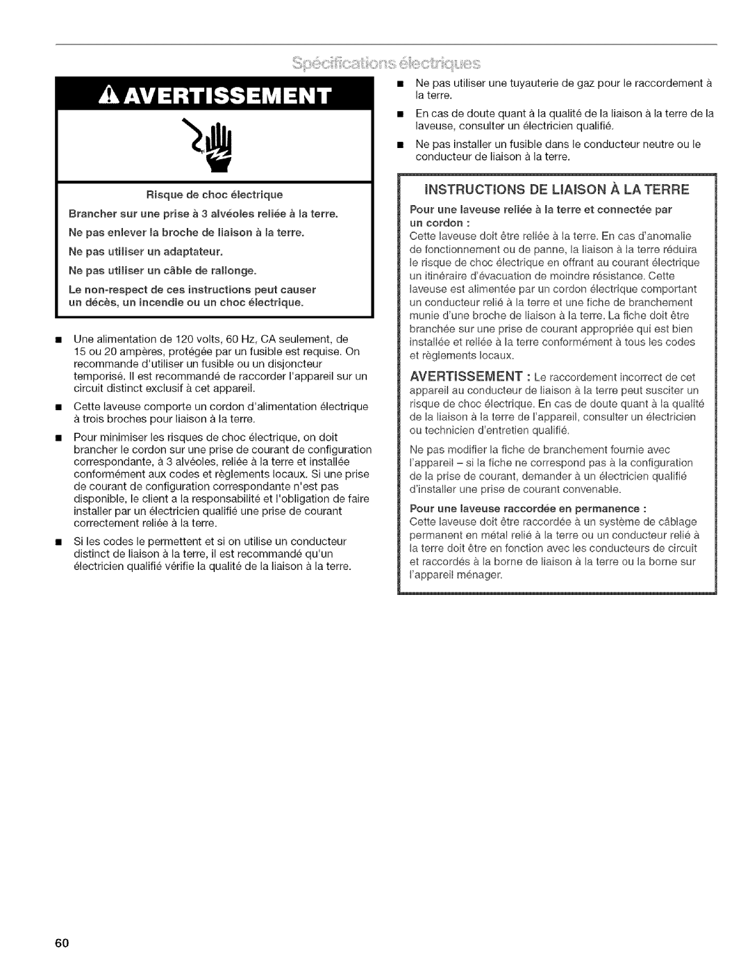 Kenmore 4753 manual Instructions DE Liason , LA TElRE 