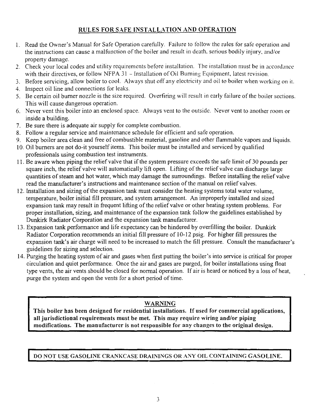 Kenmore 5EWL.20, 4EW.90, 3EW.75, 3E W.65, 5EW1.75, 5EW2.00, 4EW1.50 owner manual Rules for Safe Installation and Opeiltion 