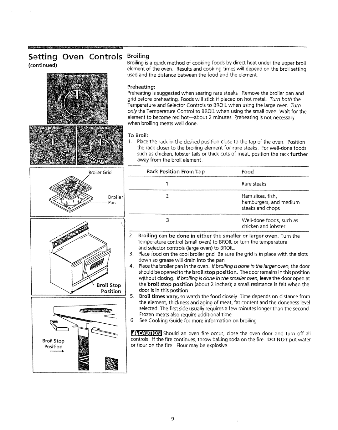 Kenmore 5303304549 manual Broiling 