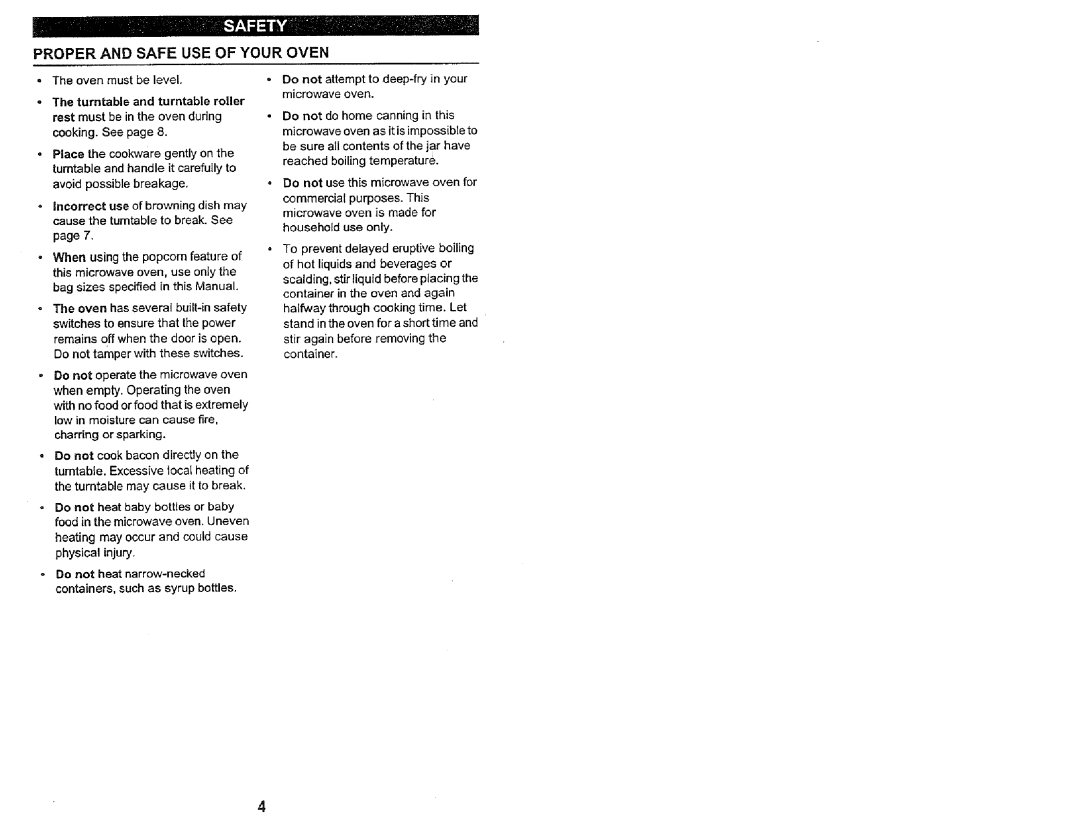 Kenmore 565.60582, 565.60589, 565.60584 manual Proper and Safe USE Ofyour, Oven must be level 