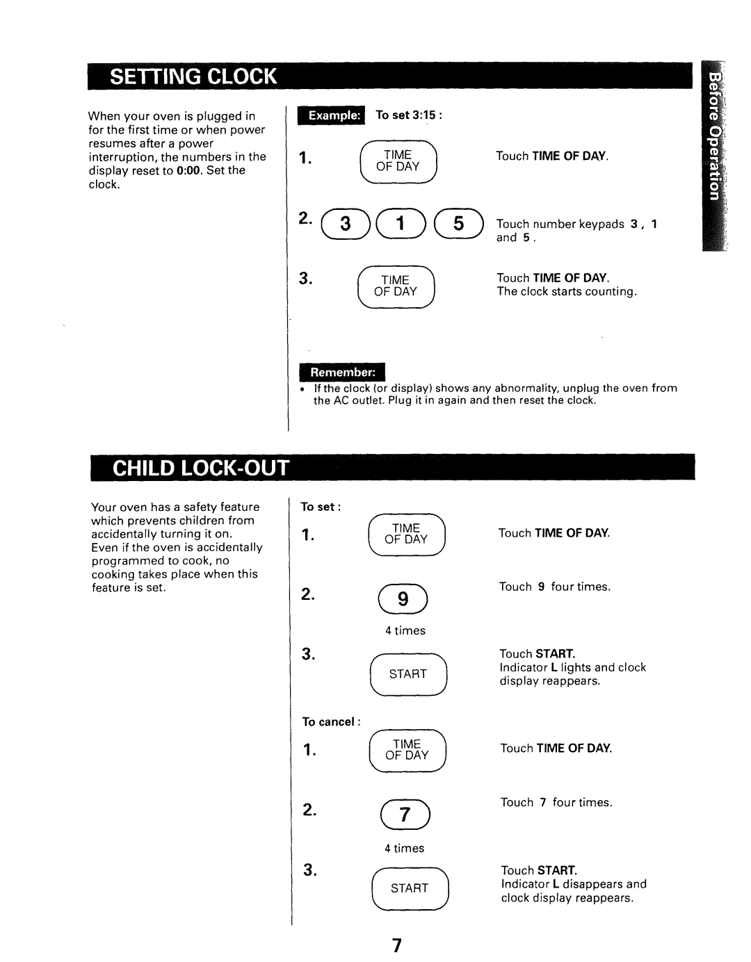 Kenmore 565.66101690 owner manual Touchnumberkey0a3,1 