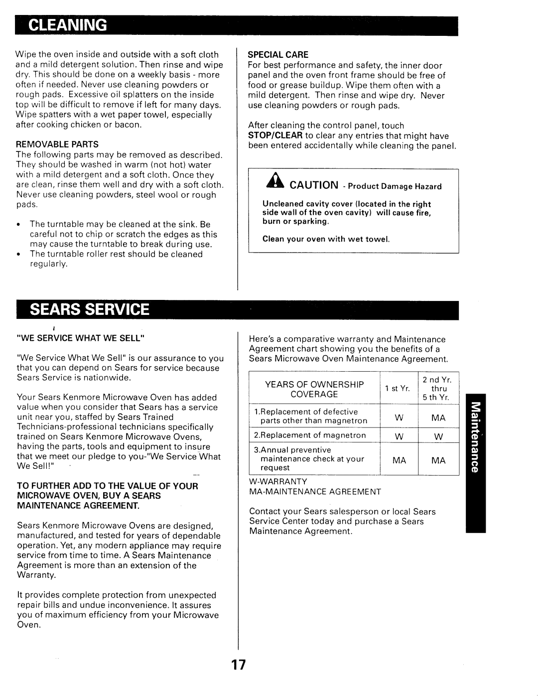 Kenmore 565.66101690 owner manual Removable Parts 