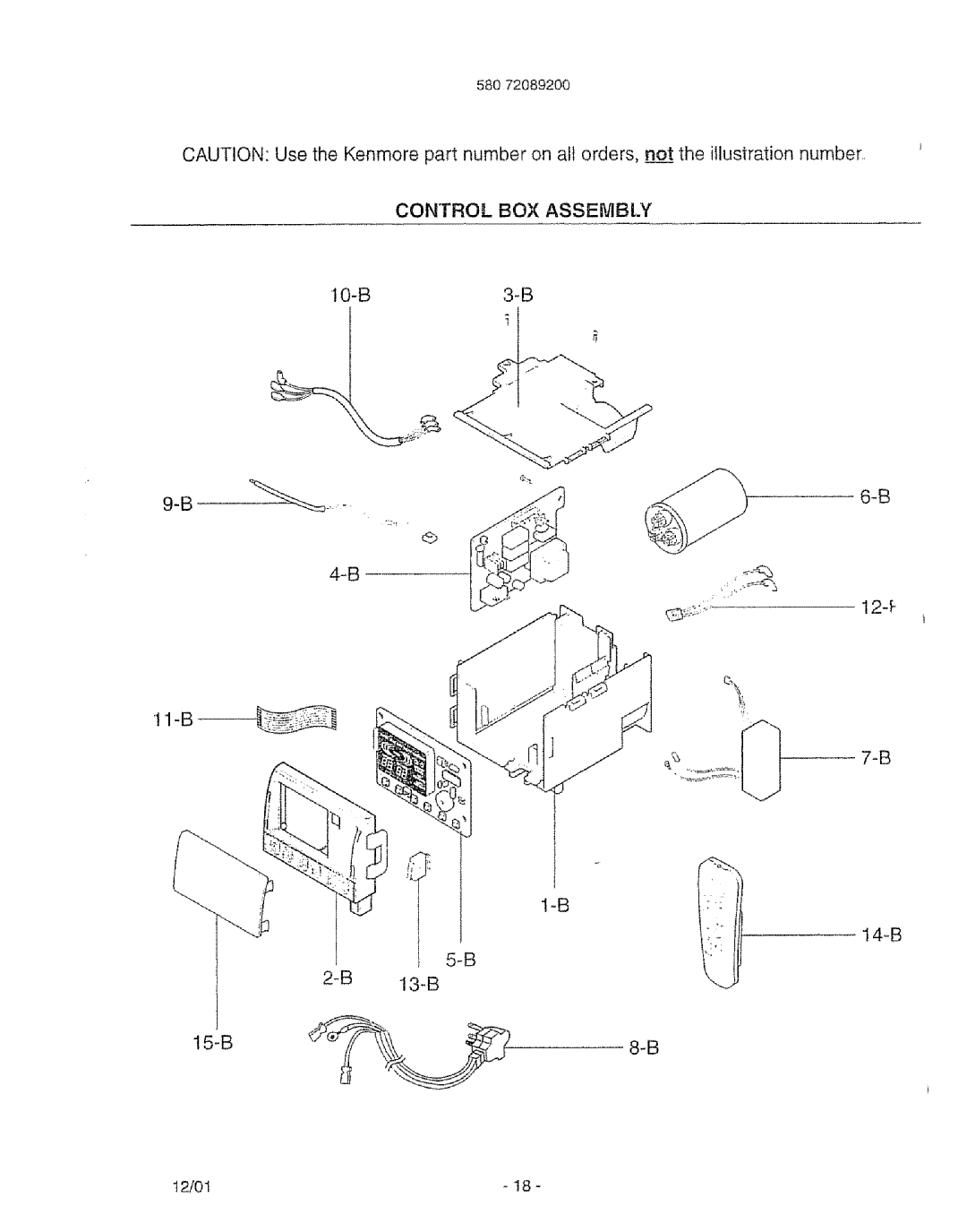 Kenmore 580. 72089 owner manual T2/01 