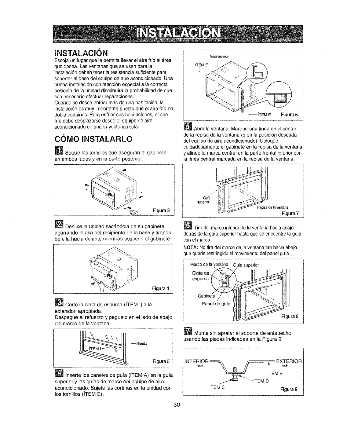 Kenmore 580. 72089 owner manual Instalackn, Figura7 