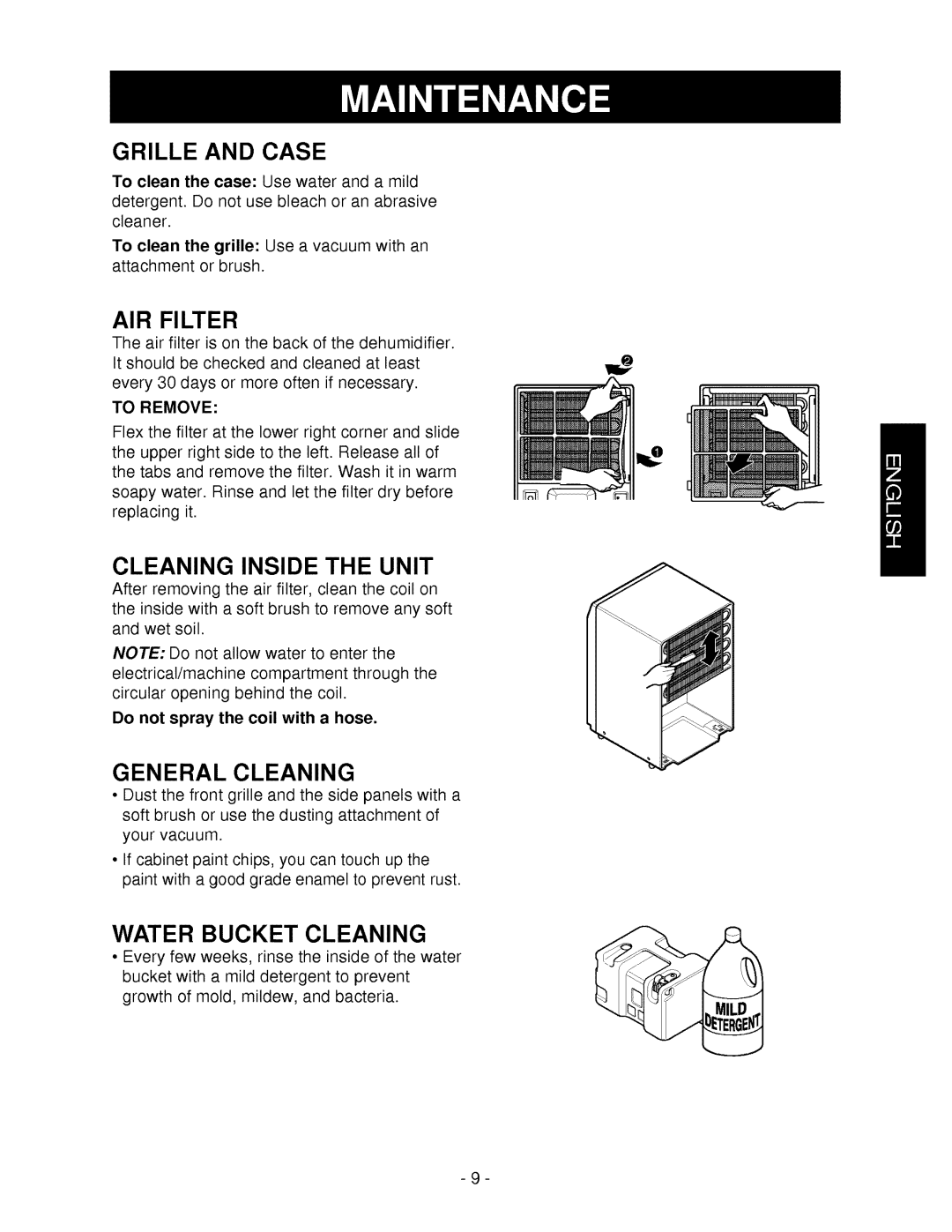 Kenmore 580.5245 owner manual AIR Filter 