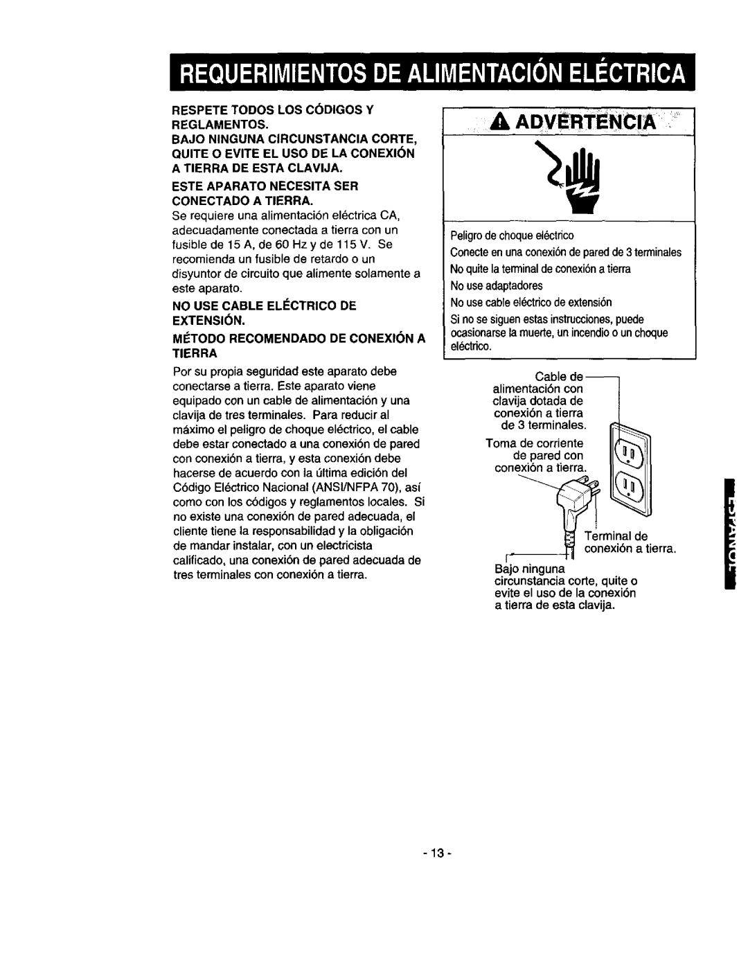 Kenmore 580.53301 owner manual rrl, A ADVER,rENCIA 