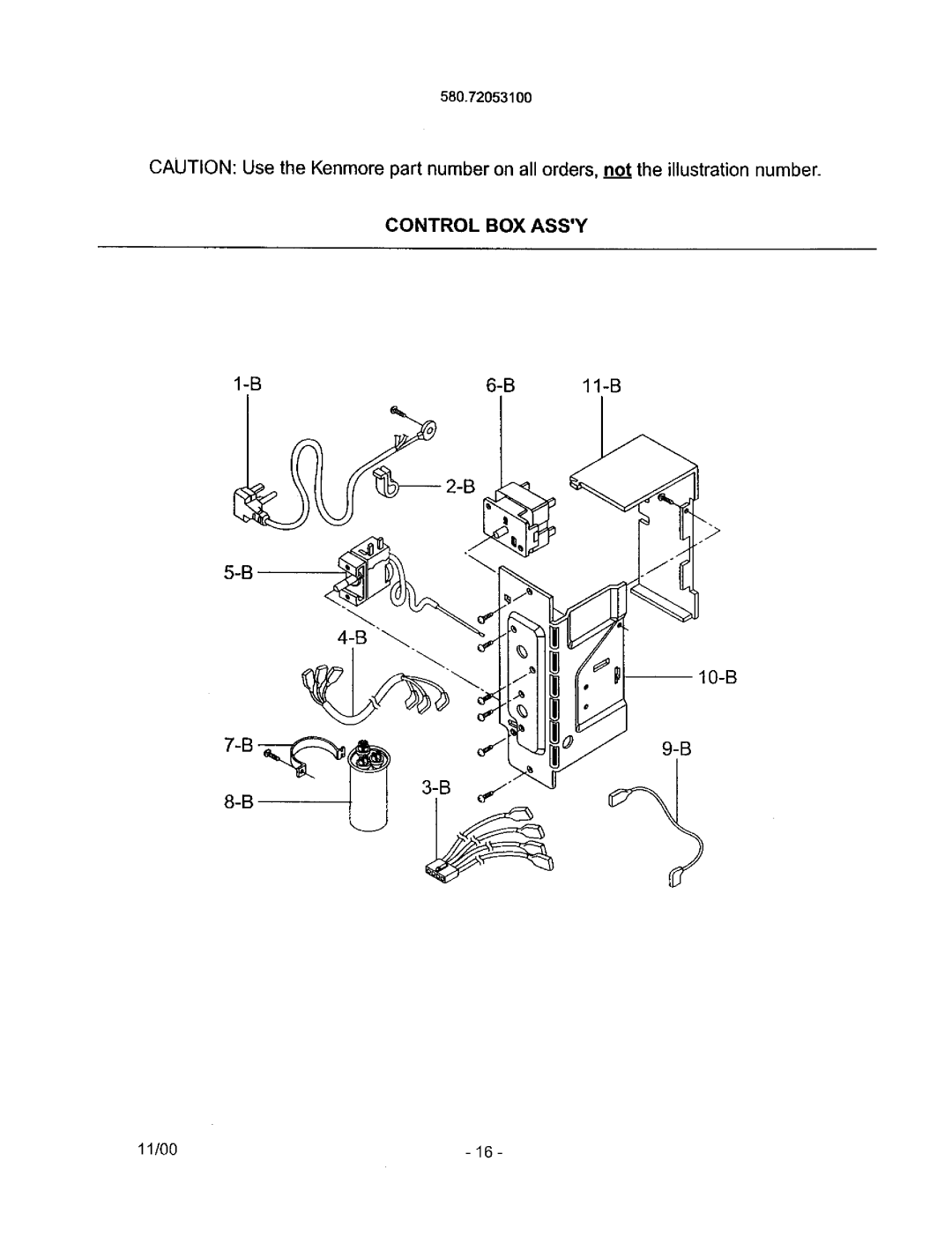 Kenmore 580.72053 owner manual 11-B 