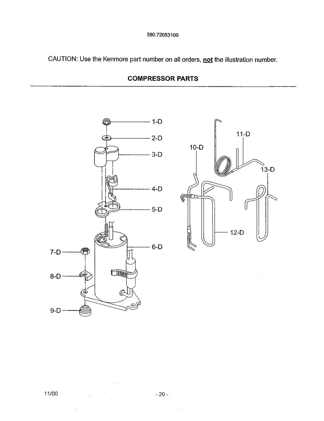 Kenmore 580.72053 owner manual 10-D 