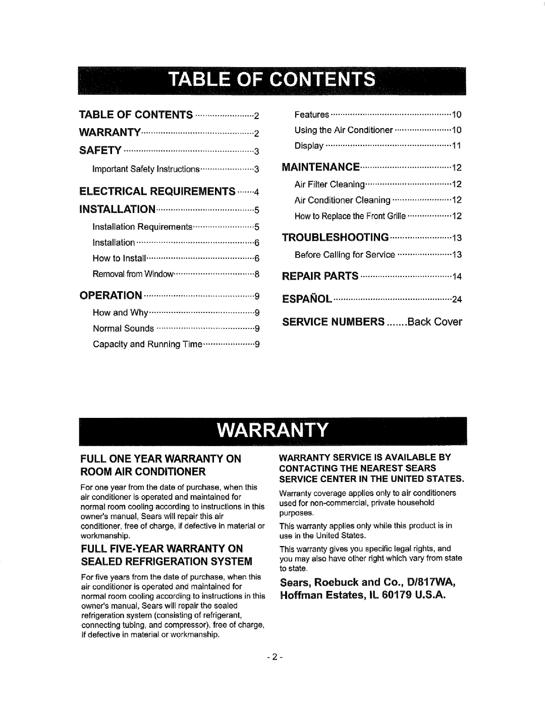 Kenmore 580.72184 owner manual Safety 