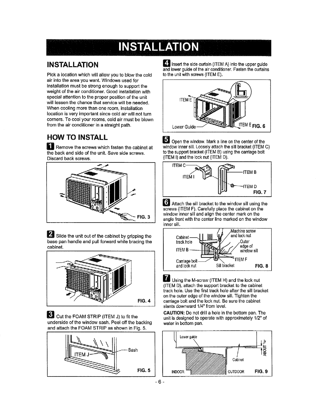 Kenmore 580.72184 owner manual Installation, How To Install, trackhole 