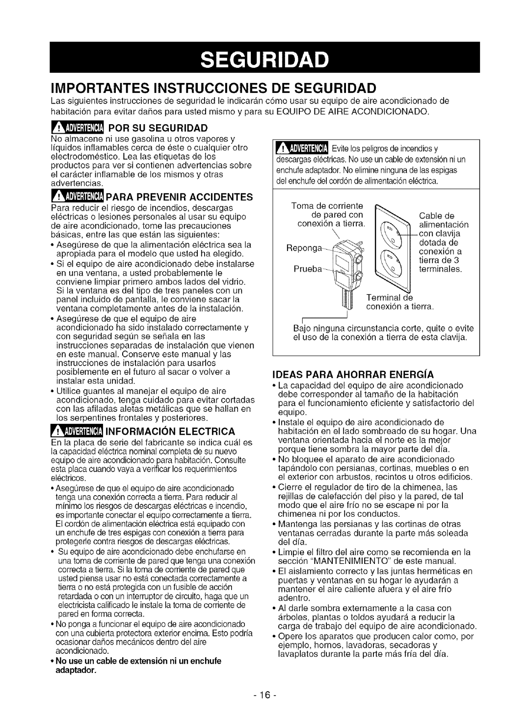 Kenmore 580.75080 owner manual Importantes Instrucciones DE Seguridad, POR SU Seguridad, Para Prevenir Accidentes 