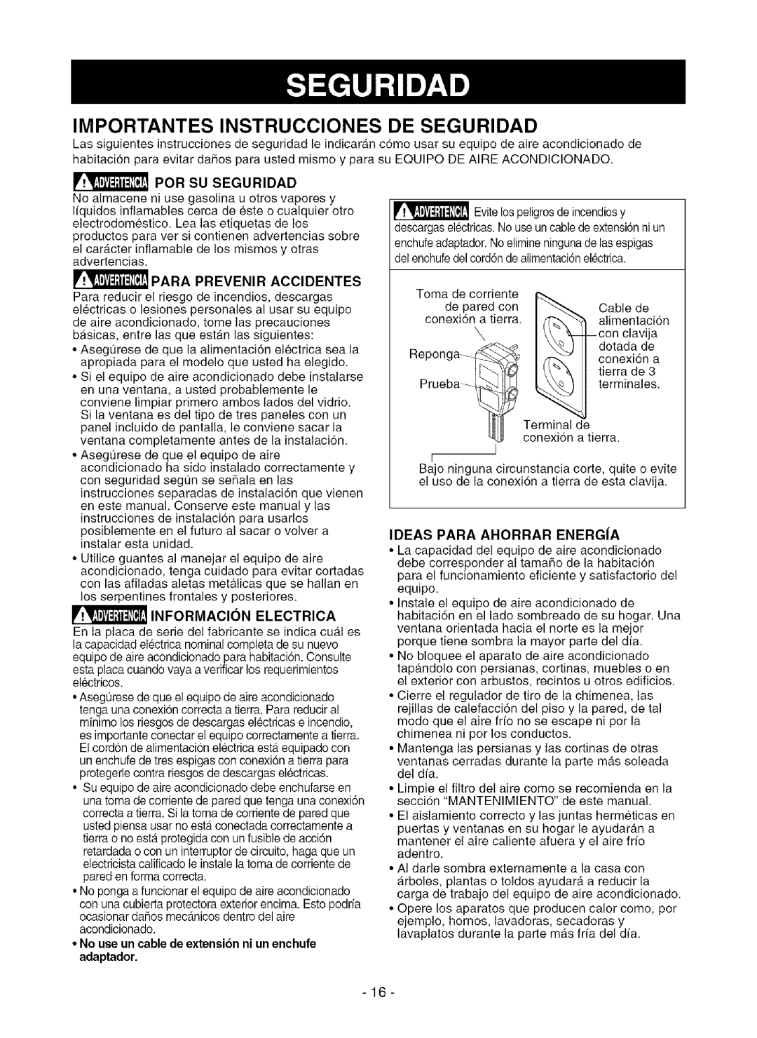 Kenmore 580.75080 owner manual Importantes Instrucciones De Seguridad, Por Su Seguridad, Para Prevenir Accidentes 
