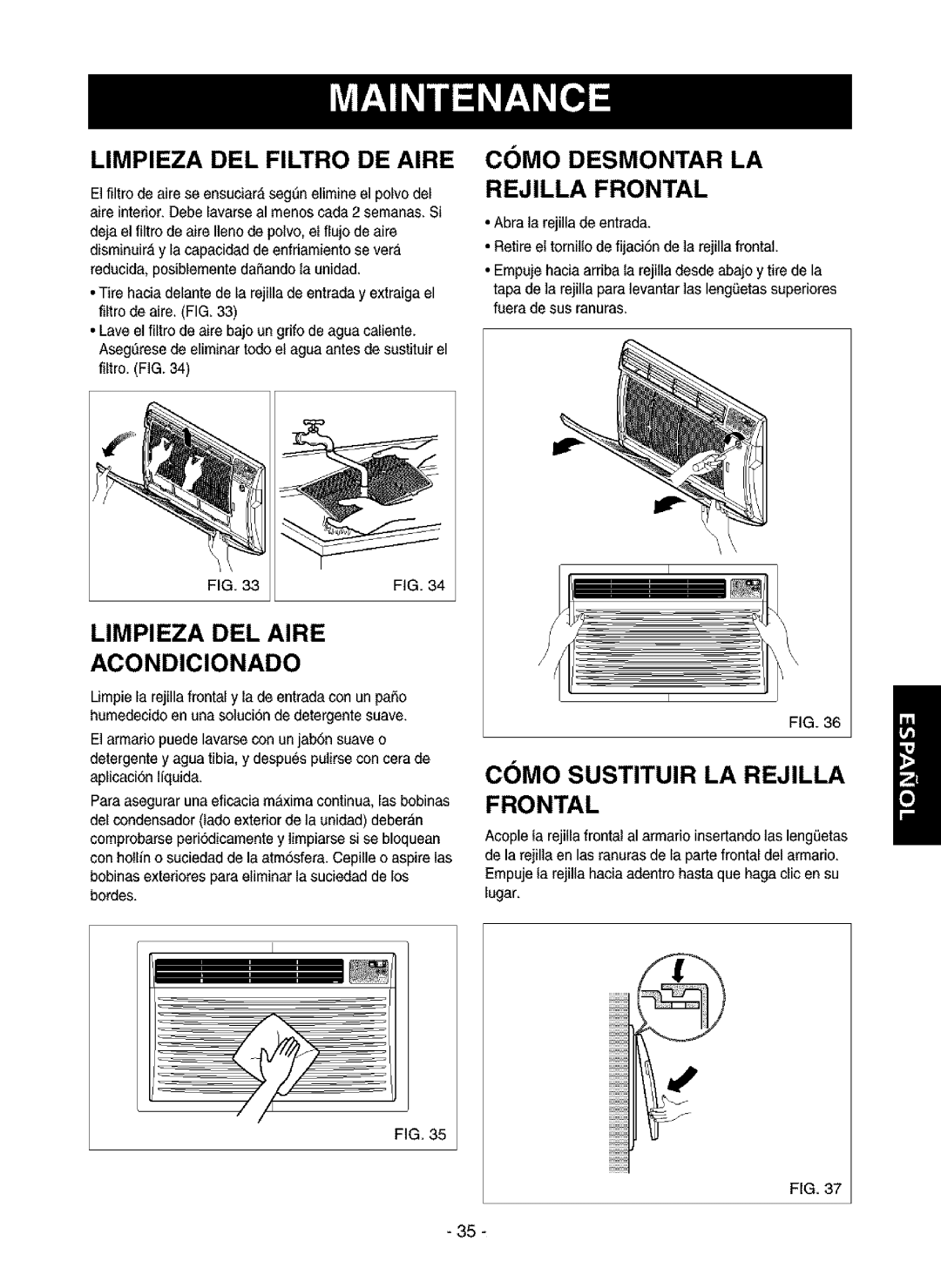 Kenmore 580.75116 Limpieza DEL Filtro DE Aire, Como Desmontar LA Rejilla Frontal, Limpieza DEL Aire Acondicionado 