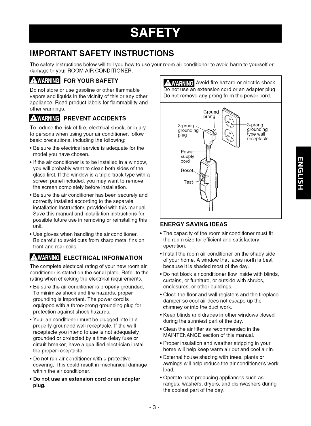 Kenmore 580.75281 Important Safety Instructions, For Your Safety, Prevent Accidents, VVl-1tllELECTRICALqINFORMATION 