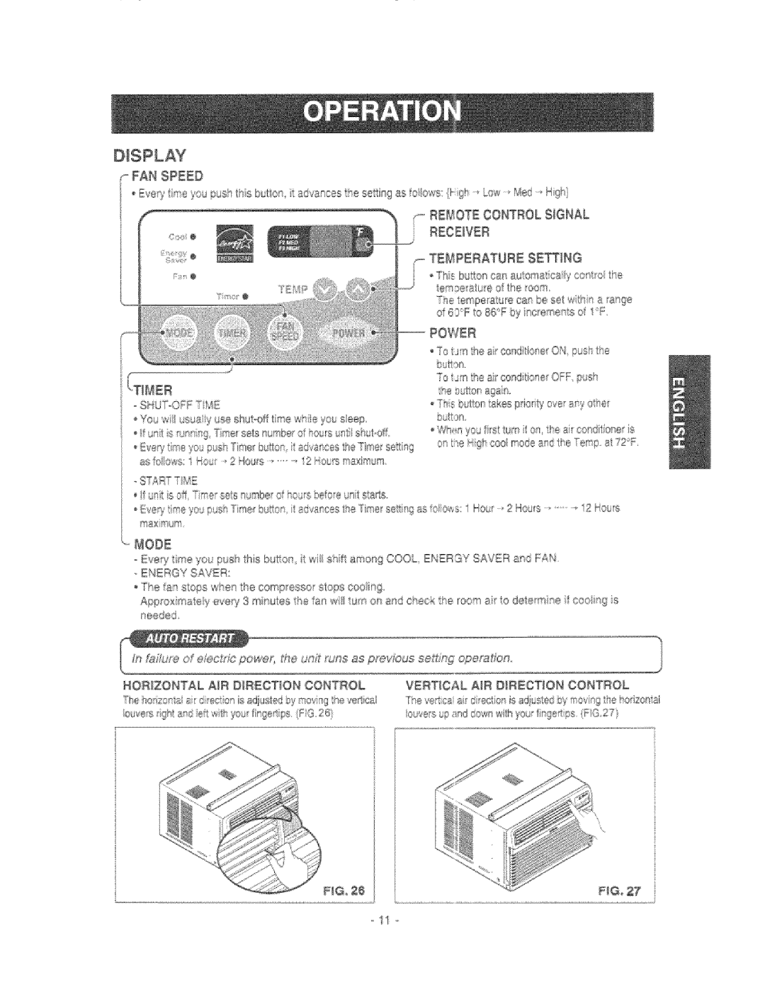 Kenmore 580.76081 manual Airrui, U, t ,runs as prev ous seAt/leg opetadon 