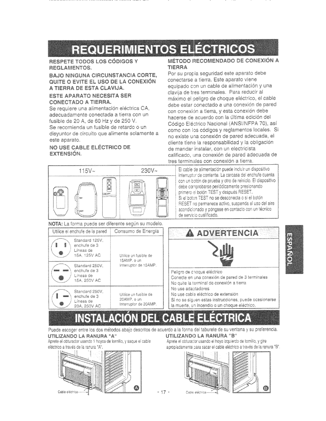 Kenmore 580.76081 manual Respete Todos LOS C@DGO$ Y Reglamentos, Este Aparato Necesta SER Conectado a Tierra 