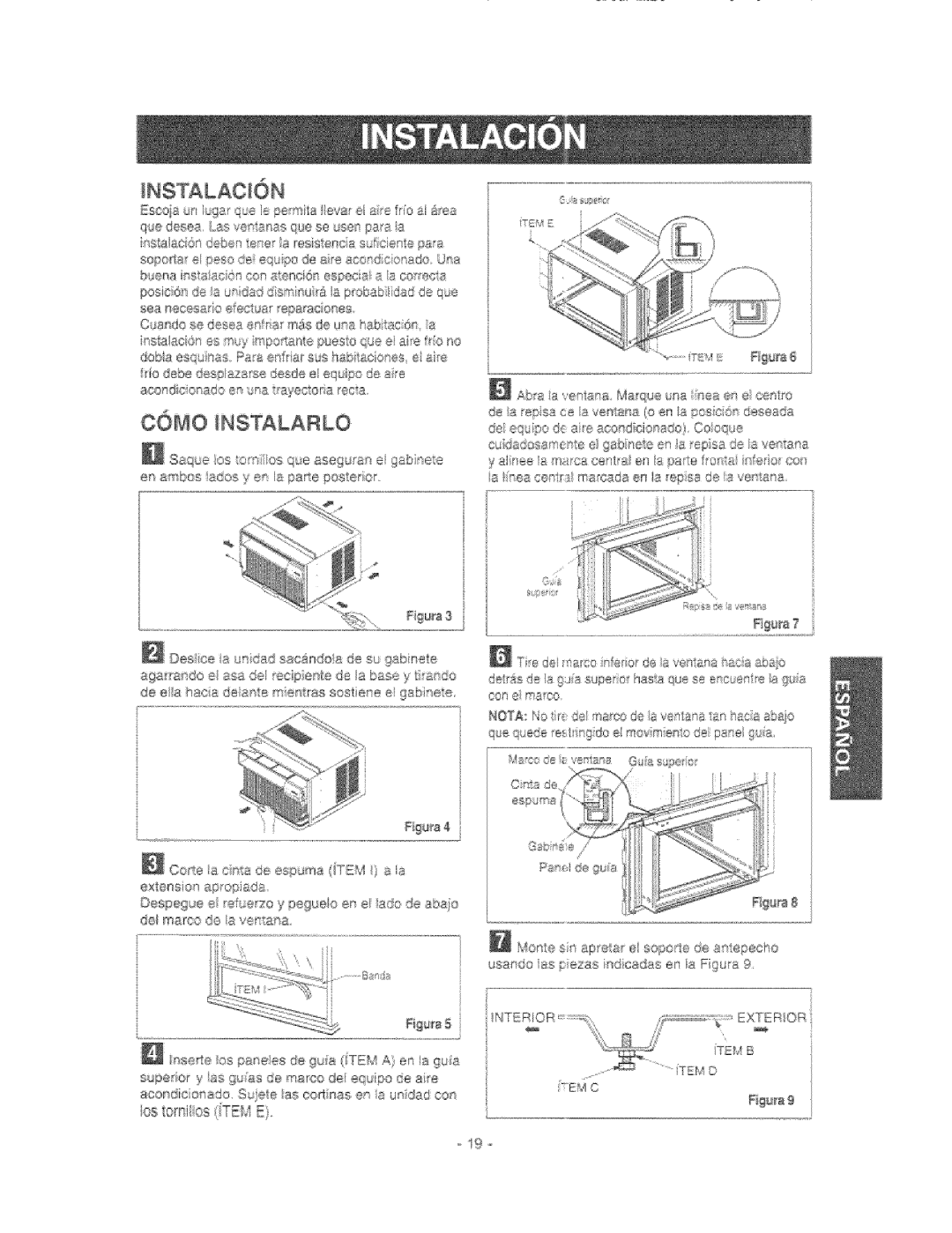 Kenmore 580.76081 manual Come Nstalarlo, 19 o 