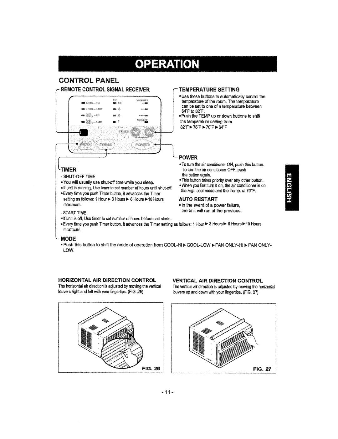 Kenmore 580.76t 00, 580.76100 manual Control Panel, Remote Controlsignalreceiver Temperature Setting, Tmer, Power 