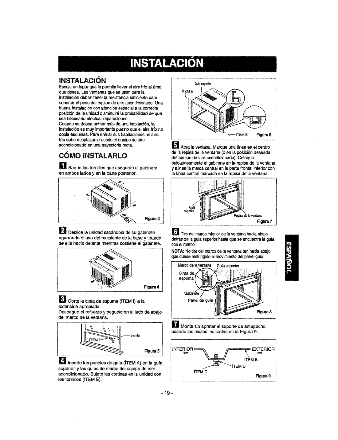 Kenmore 580.76t 00, 580.76100 manual INSTALACI6N, COMe iNSTALARLO, Cuandose d6seaenlriarm6s de unahabid6n, la 