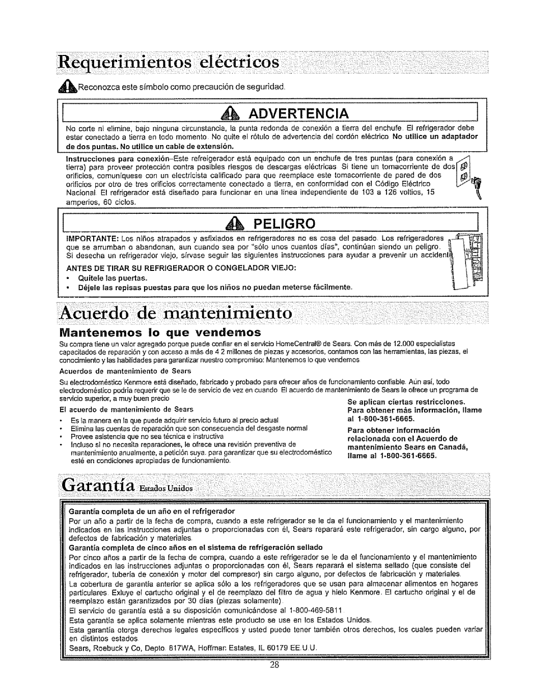 Kenmore 596.50019100 manual Mantenemos Io que vendemos, Reconozca este simbolo como precauciSn de seguridad, Linea 