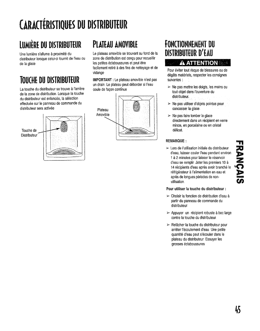 Kenmore 596.53462300 manual Unelumiresallume&proximit6du, Delagtace Lospetites6daboussureset peut6tre, Vidange, REMARQUE111 