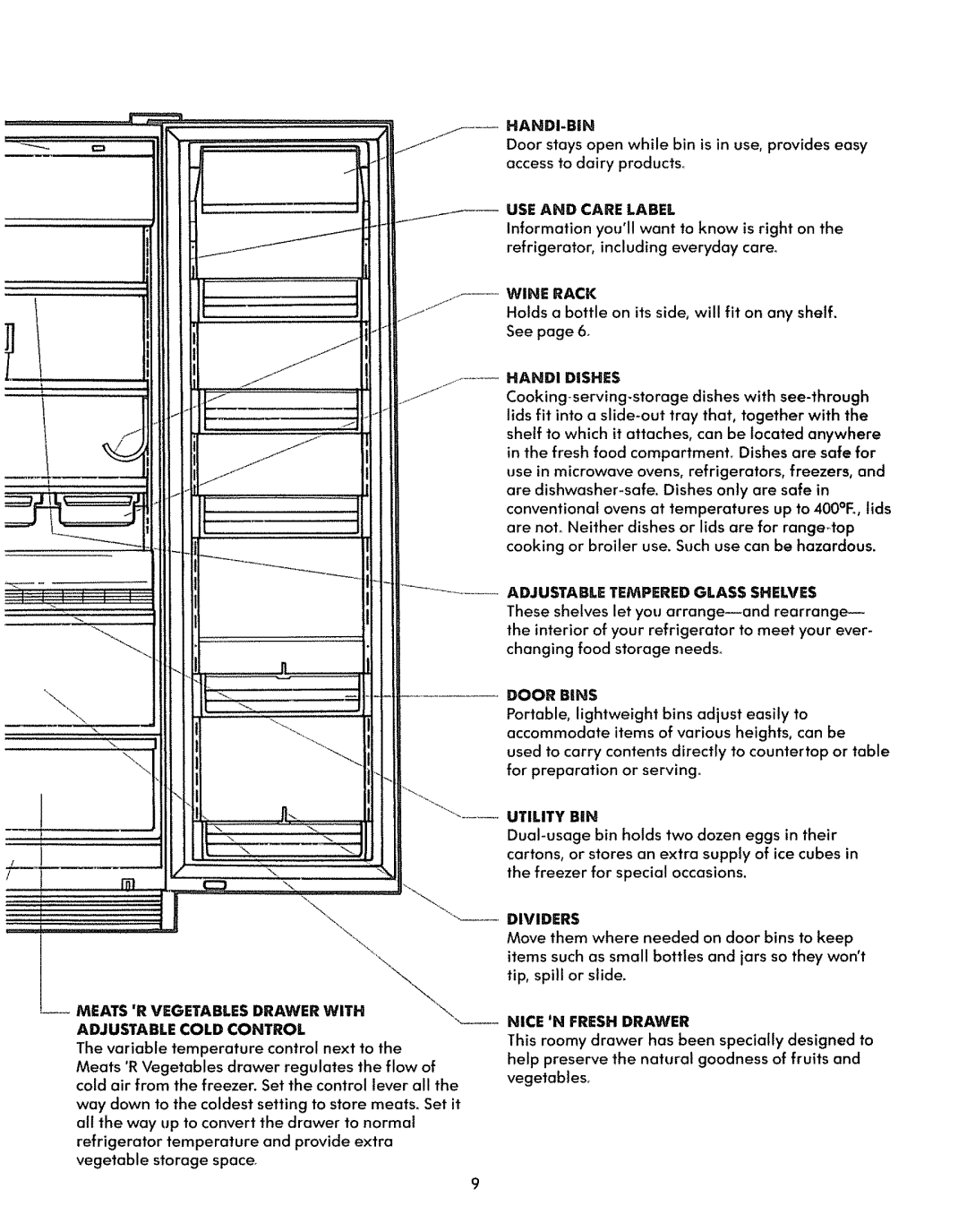 Kenmore 59771, 59778 warranty Handi-Bin 