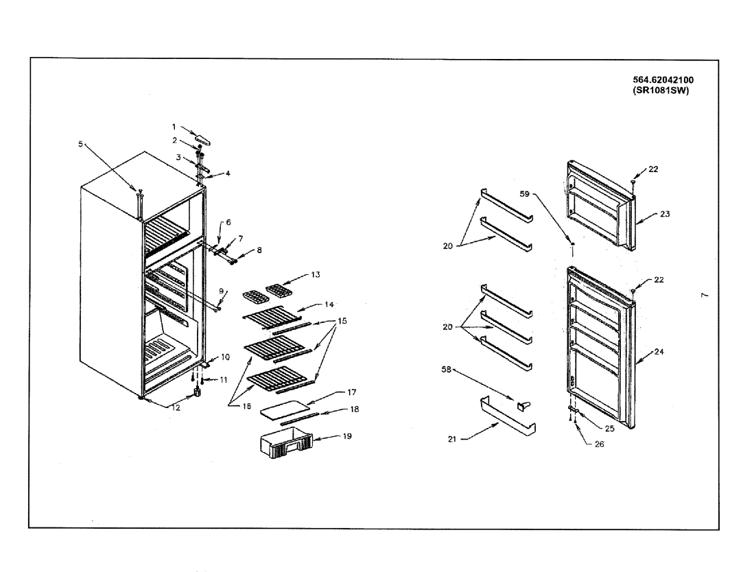 Kenmore owner manual 564.620421 O0 SR1081SW 