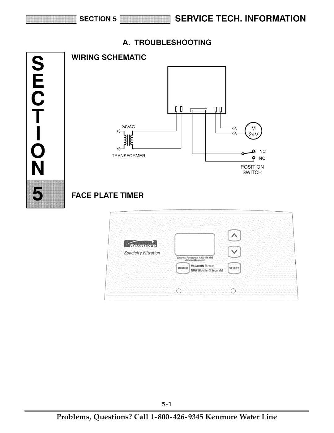 Kenmore 625.348252, 625.348242, 625.348235 owner manual Troubleshooting, Face Plate Timer 