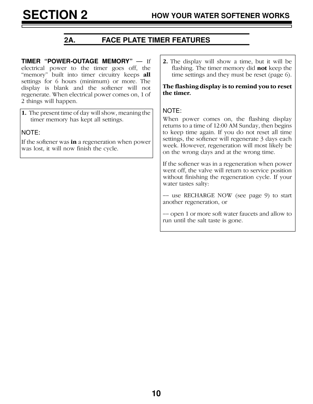 Kenmore 625.3483400, 625.3483500 owner manual HOW Your Water Softener Works 2A. Face Plate Timer Features 