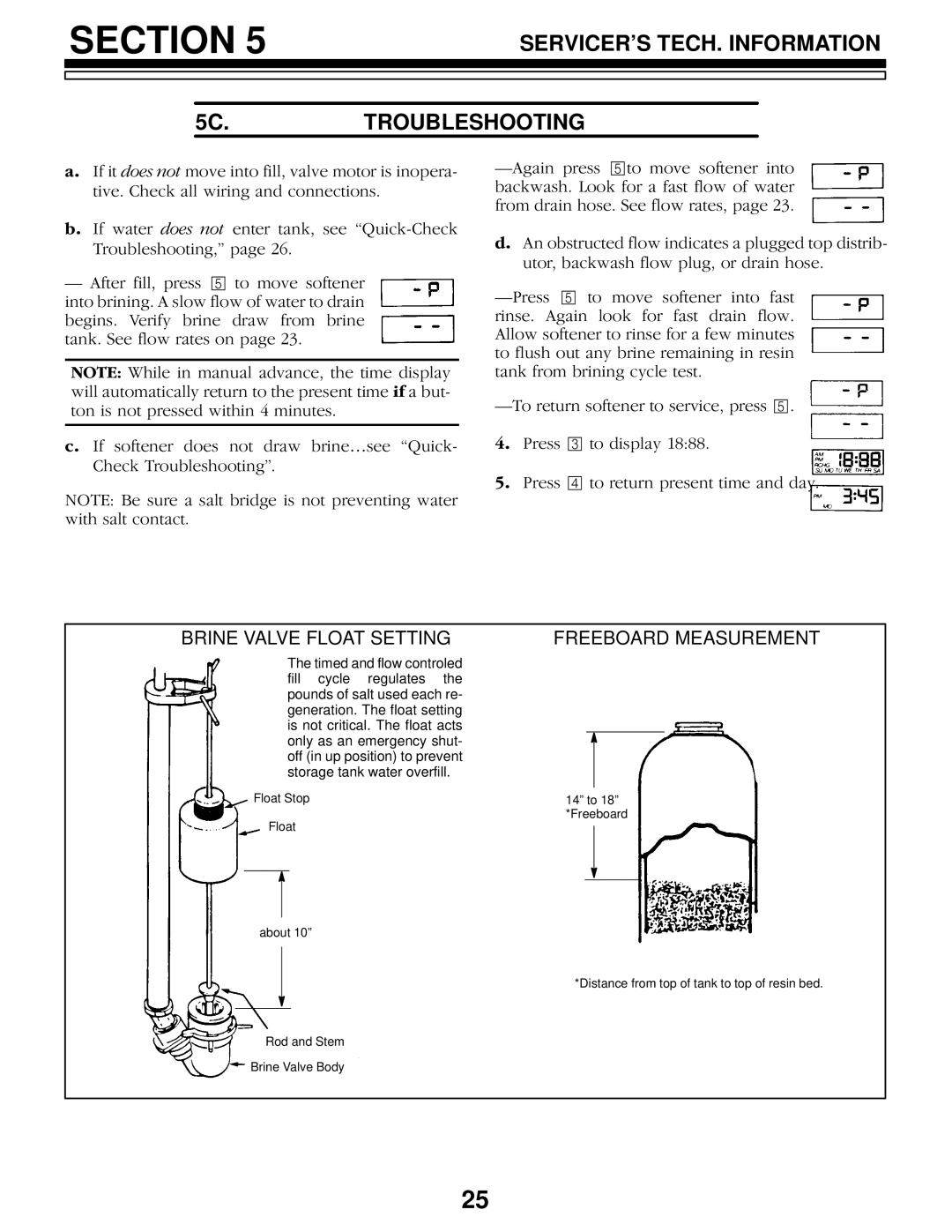 Kenmore 625.3483500, 625.3483400 owner manual Freeboard Measurement 