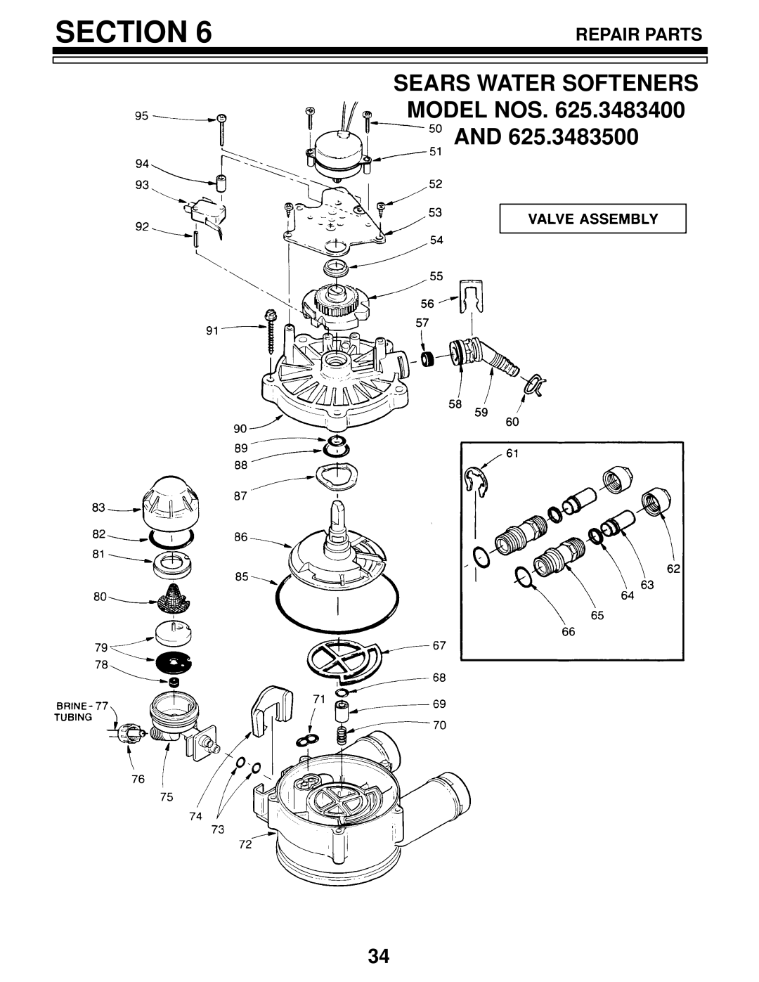 Kenmore 625.3483400, 625.3483500 owner manual Section 