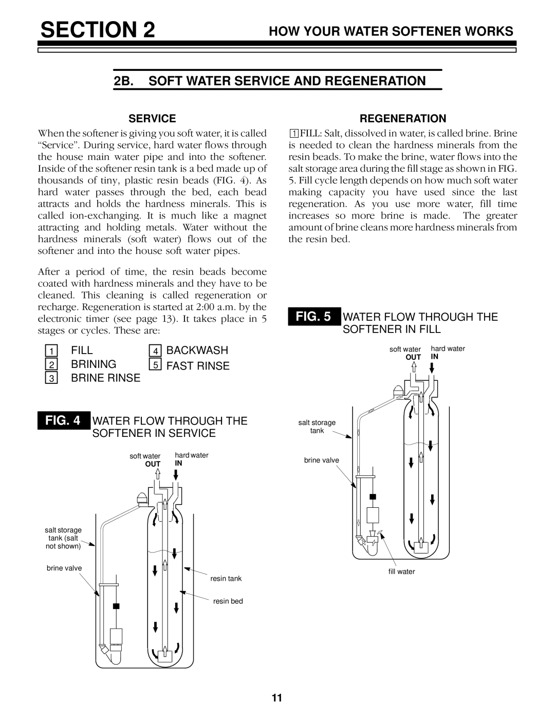 Kenmore 625.348420 owner manual Service, Fill Backwash Brining Fast Rinse Brine Rinse, Regeneration 