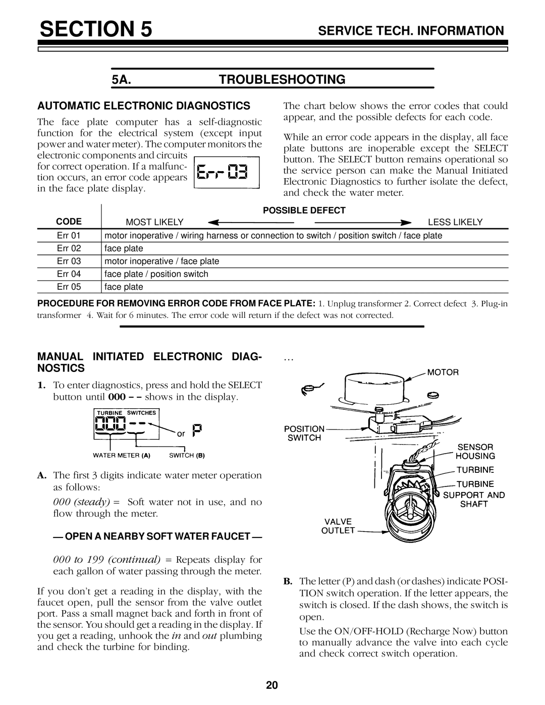 Kenmore 625.348420 owner manual Automatic Electronic Diagnostics, Manual Initiated Electronic DIAG- Nostics 