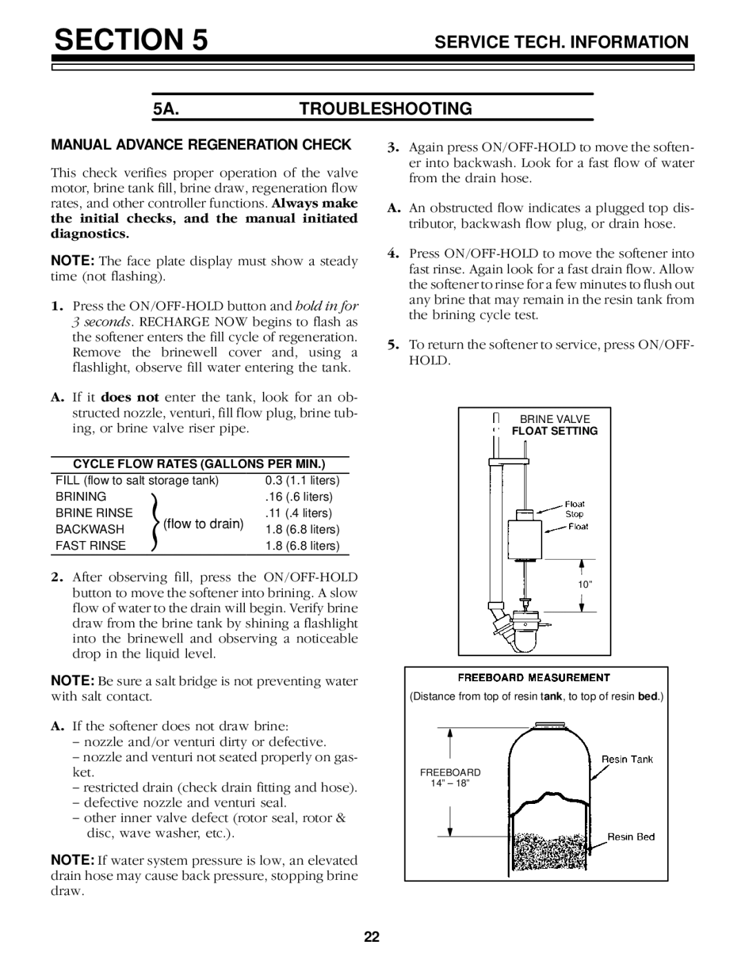 Kenmore 625.348420 owner manual Manual Advance Regeneration Check 