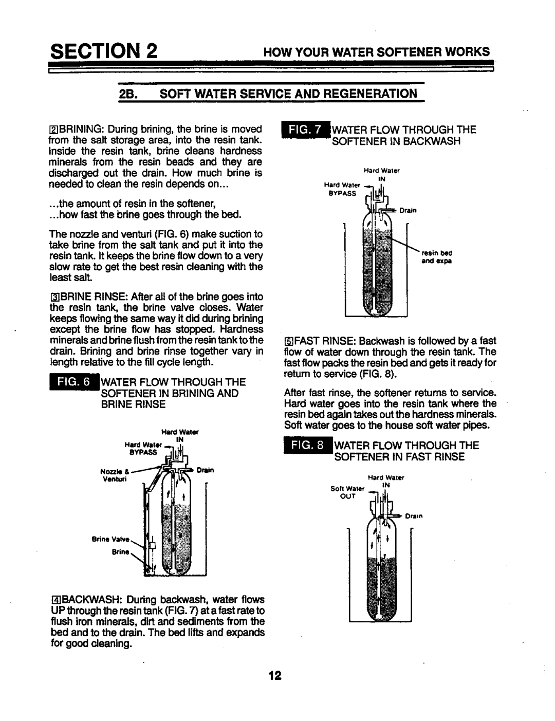 Kenmore 625.34846 warranty Water Flow Through the R in Fast Rinse, Water Flow Through Softener in Brining Brine Rinse 