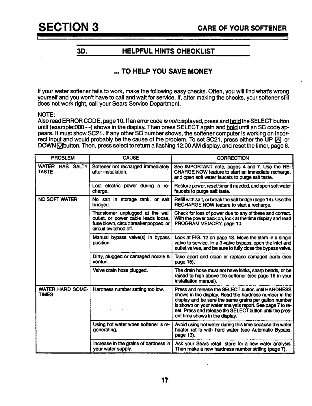 Kenmore 625.34846 warranty Careofyourso Ener, Helpful Hints Checklist, To Help YOU Save Money 