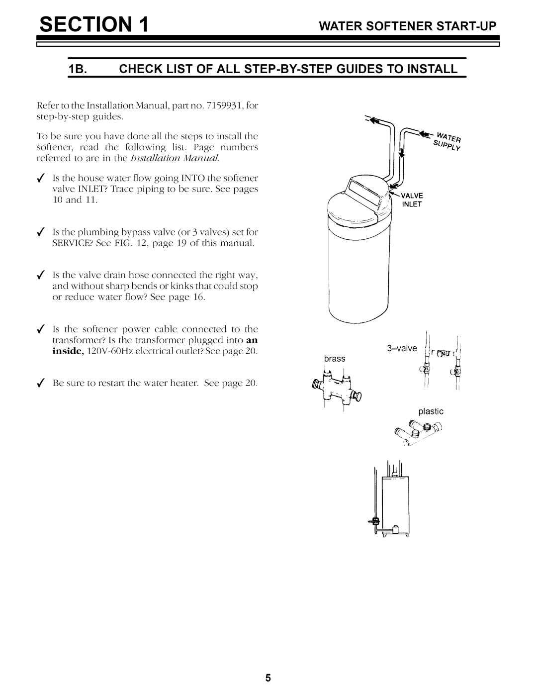 Kenmore 625.34857 Check List of ALL STEP-BY-STEP Guides to Install, To be sure you have done all the steps to install 