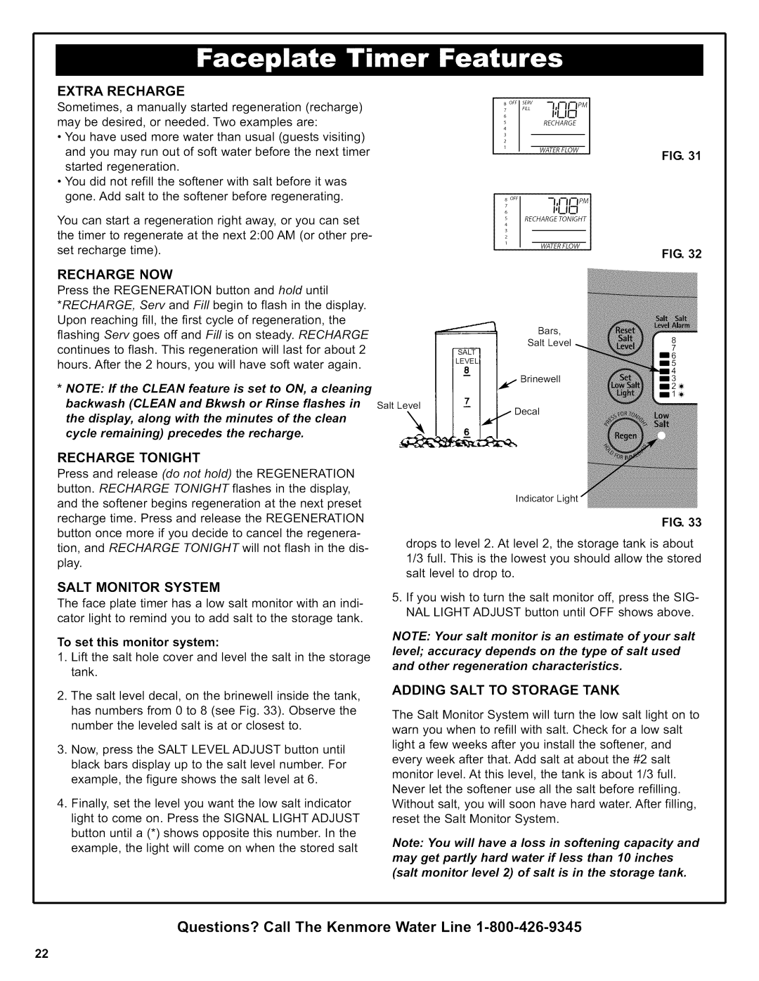 Kenmore 625.38356, 625.39356 owner manual Extrarecharge, Recharge NOW 