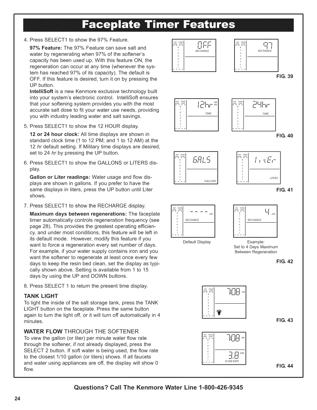 Kenmore 625.38376 owner manual Tank Light, Water Flow Through the Softener, COl, Lo M, Lowratei 