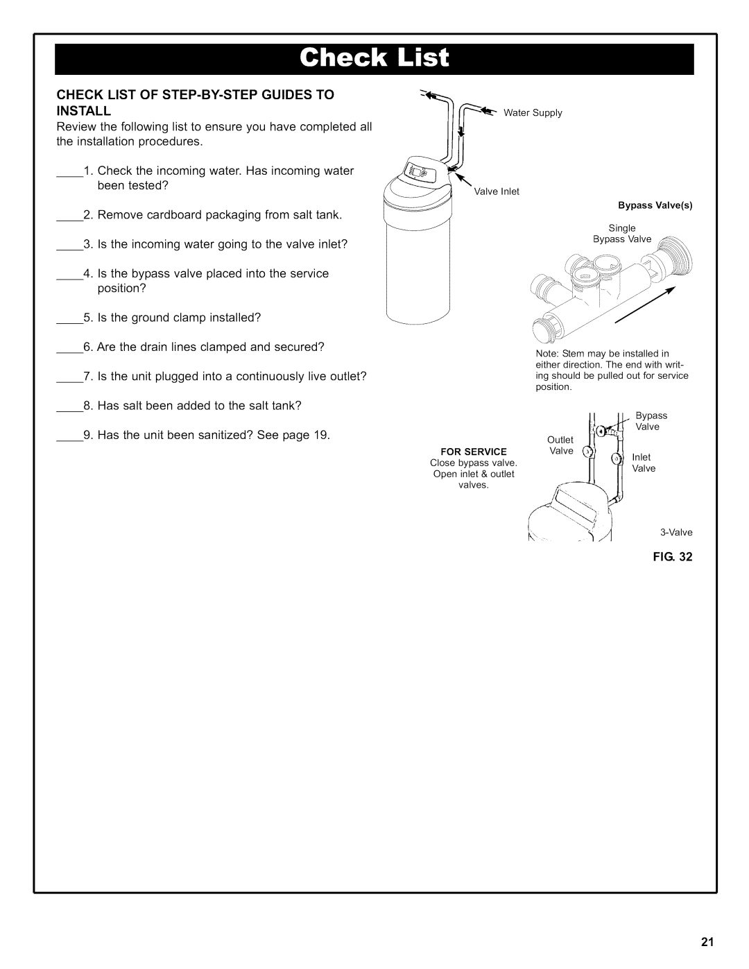 Kenmore 625.38376 owner manual Check List of STEP-BY-STEP Guides to Install, Unit plugged Into a continuously live outlet? 