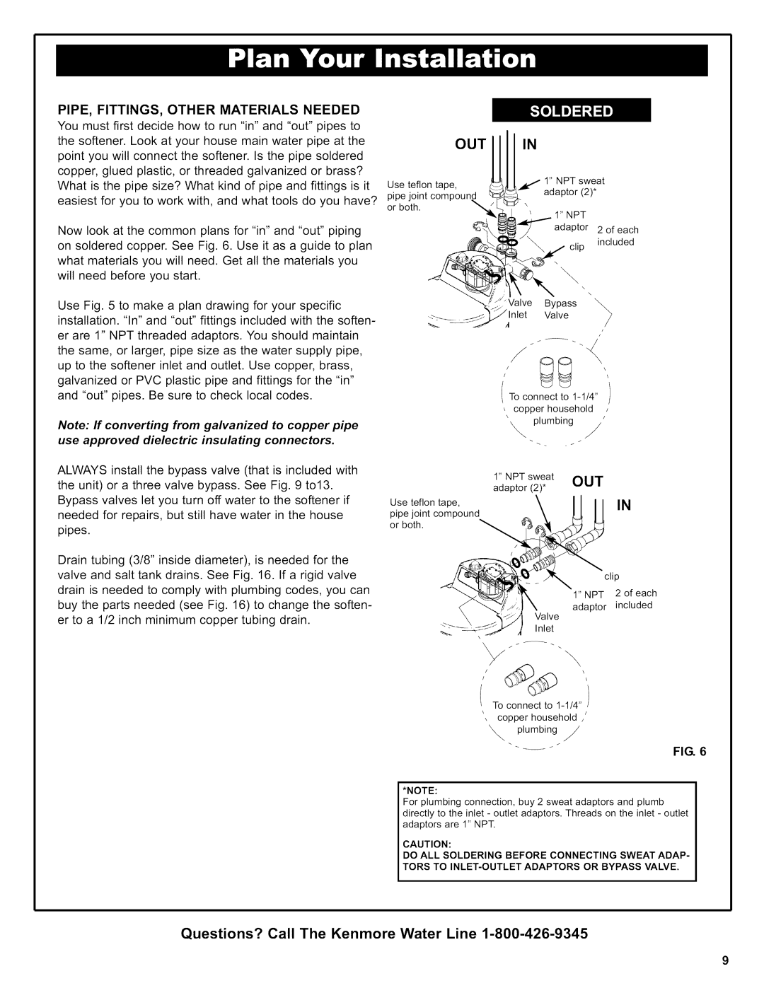 Kenmore 625.38376 owner manual Out 