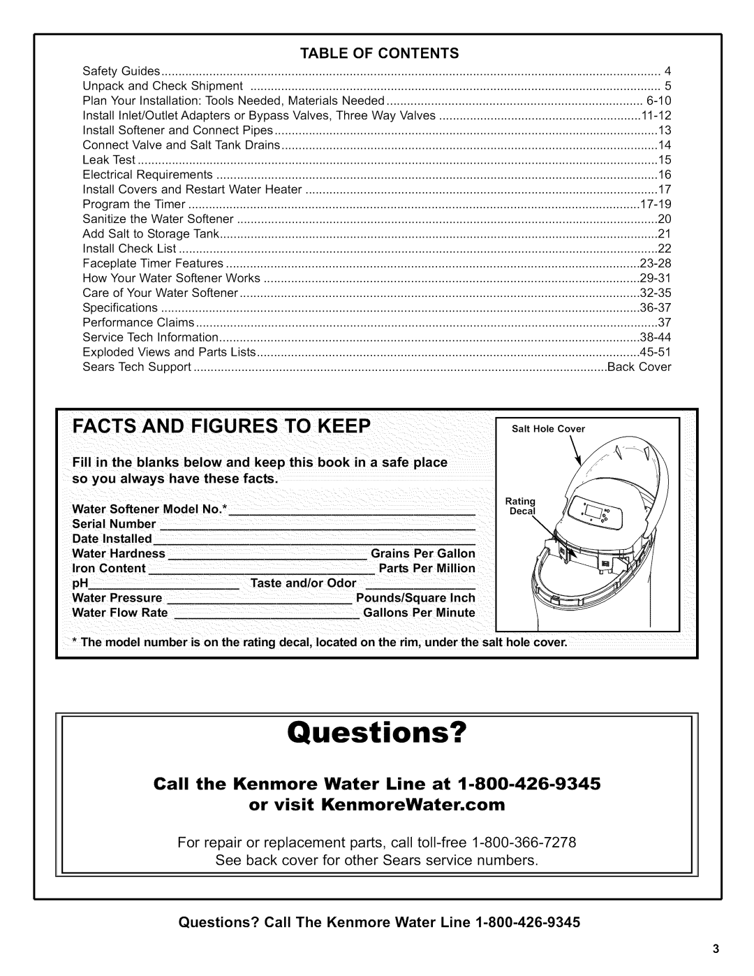 Kenmore 625.38426 owner manual Questions? 