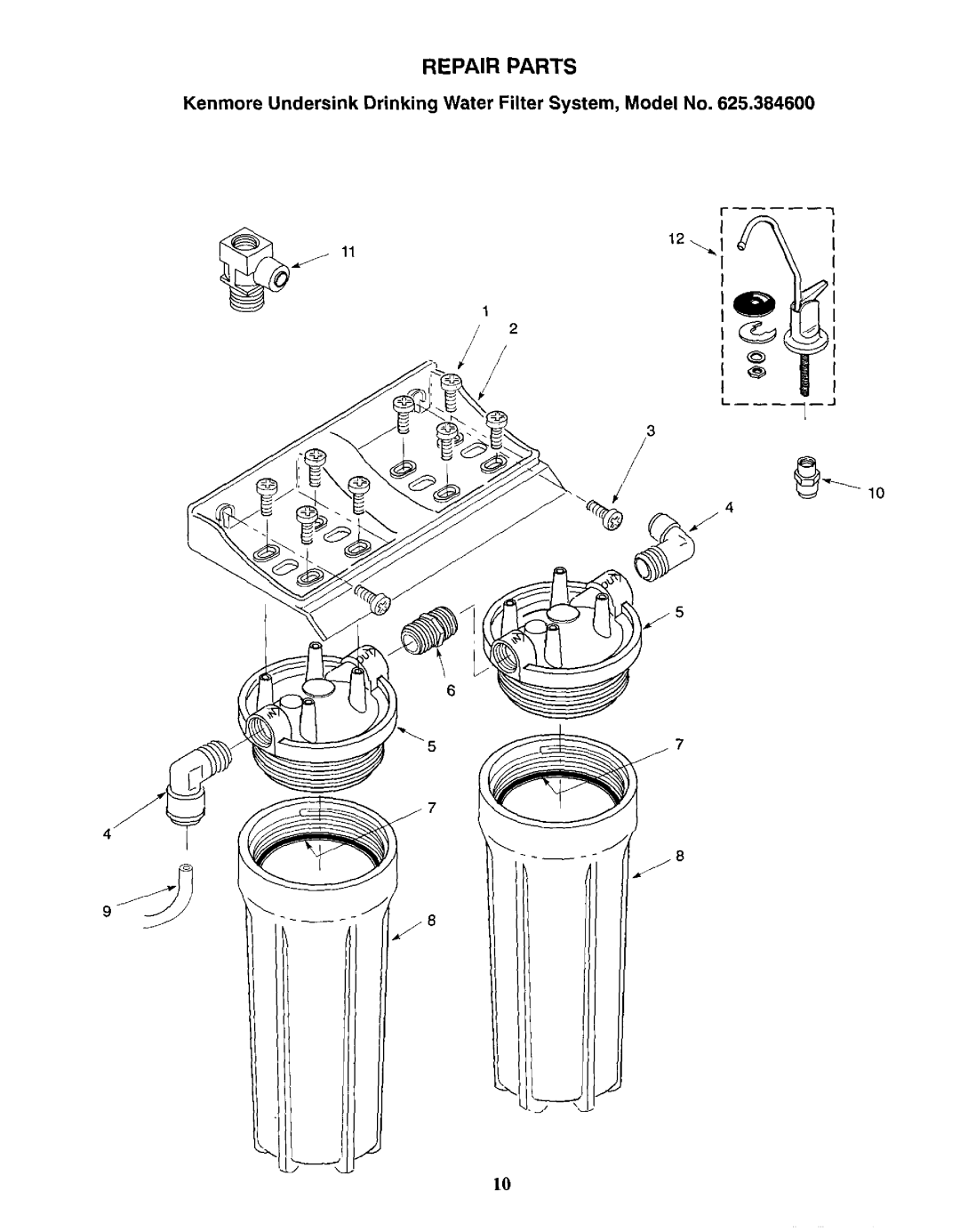 Kenmore 625.384600 owner manual Repair Parts 