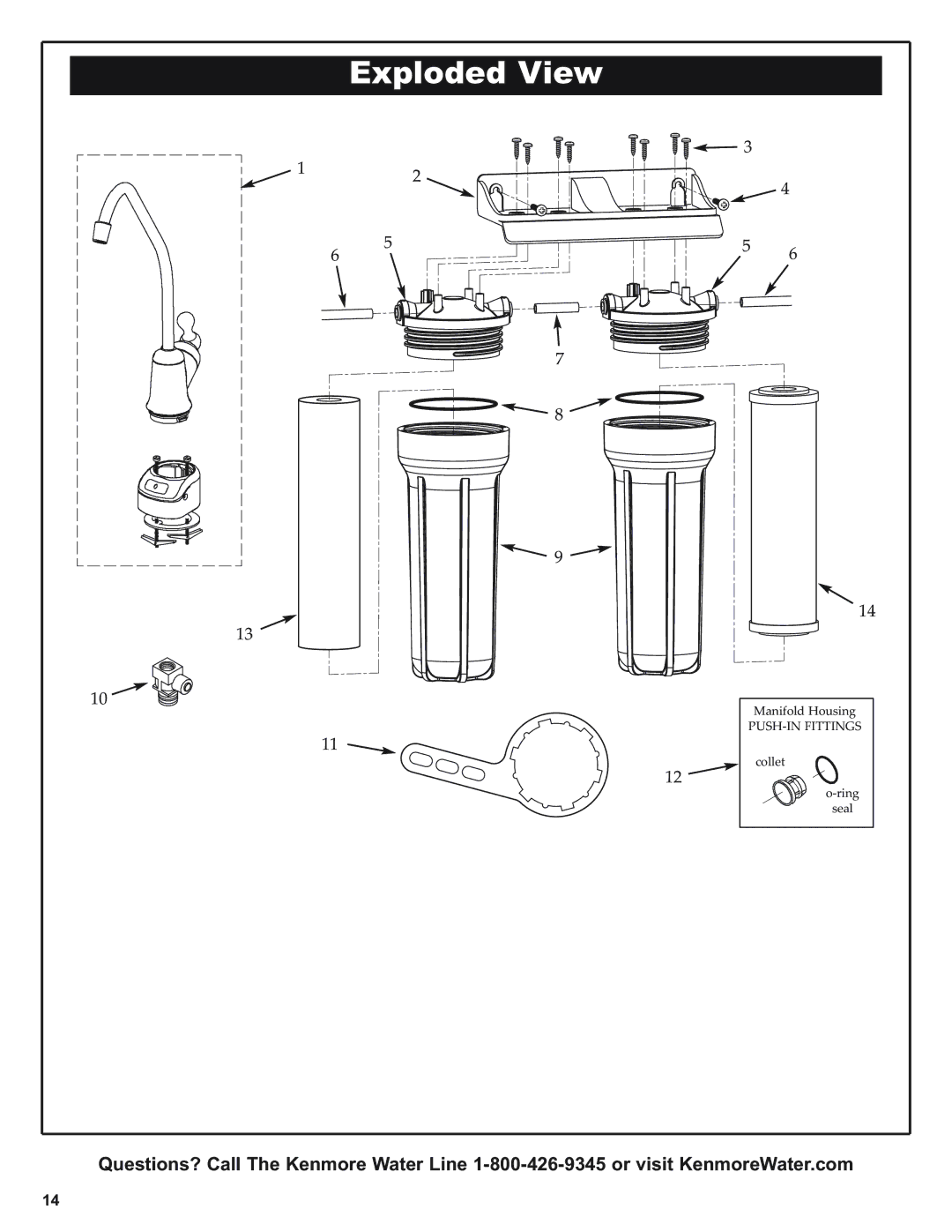 Kenmore 625.38461 warranty Exploded View 