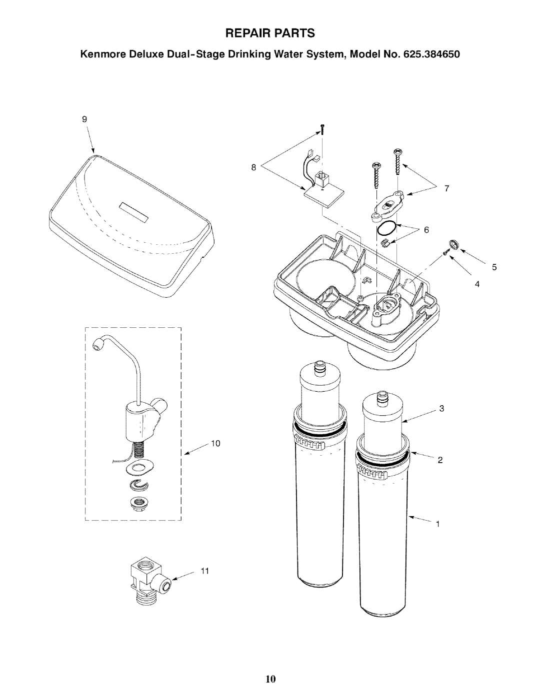 Kenmore 625.384650 owner manual Repair Parts 