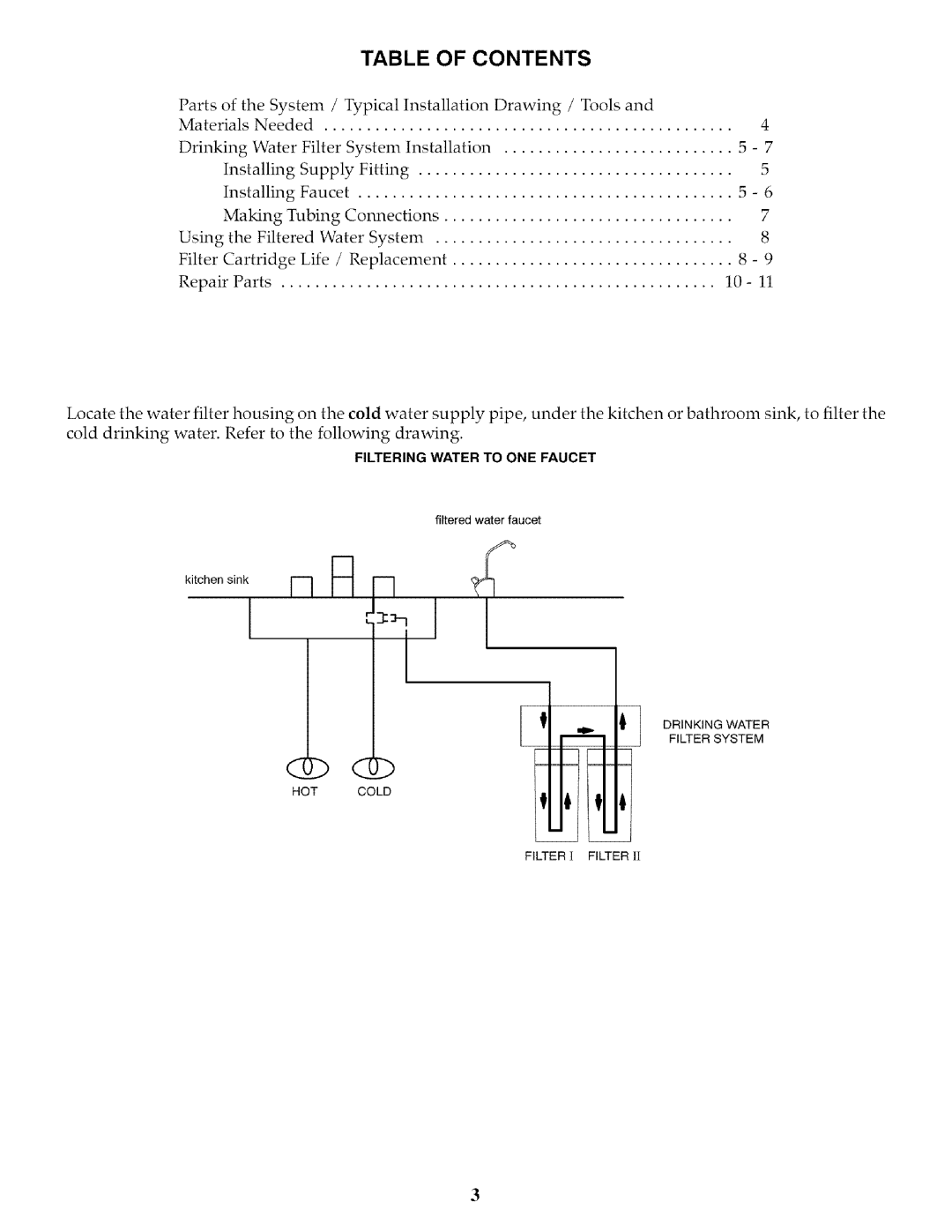 Kenmore 625.384650 owner manual Contents 