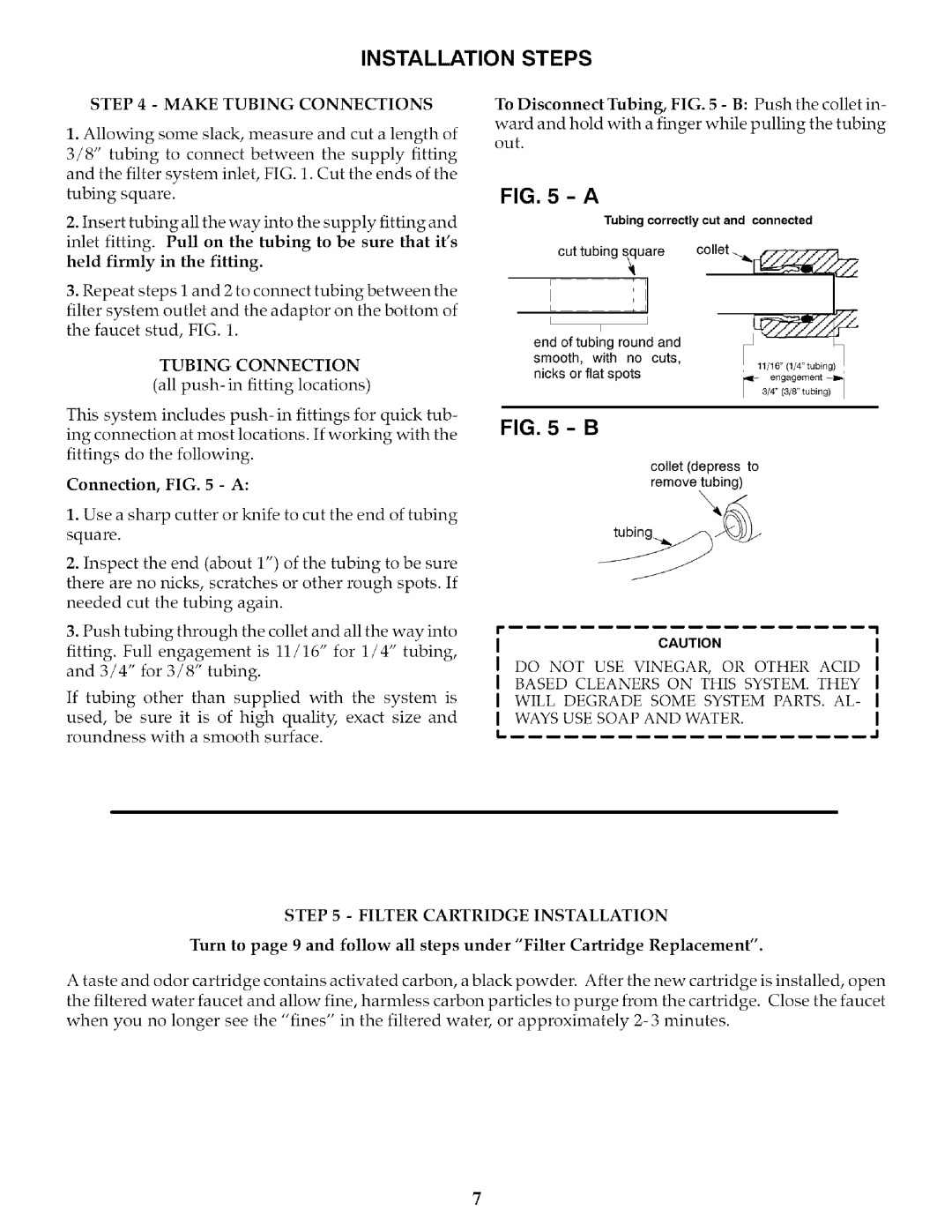 Kenmore 625.384650 owner manual Make Tubing Connections, Connection, a, Under 