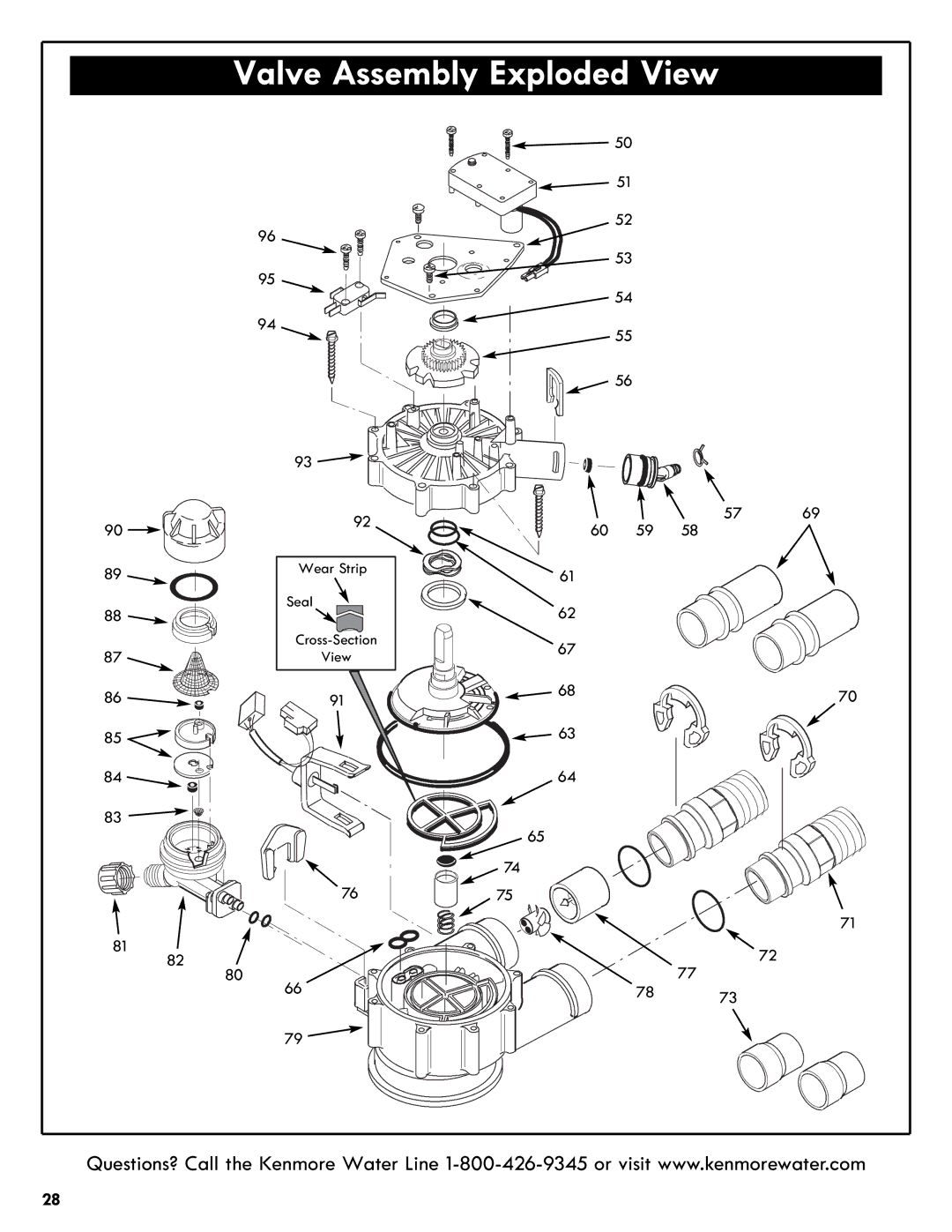 Kenmore 625.385200 manual Valve Assembly Exploded View 